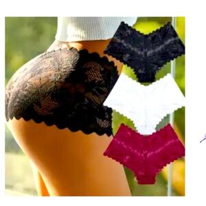 3-Pack Seductive Sheer Lace Boyshorts
